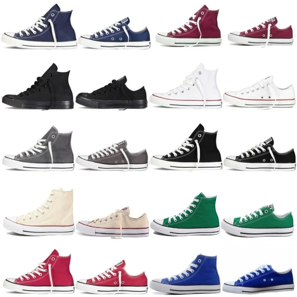 Cena Trampki Unisex męskie autentyczne klasyczne Allstar projektant ChuckTaylor Ox niskie wysokie góry obuwie damskie sportowe trampki dames