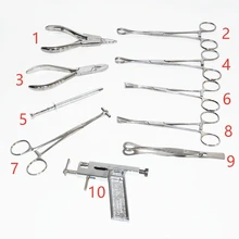 Нержавеющая Сталь Серебряный пирсинг поставка инструмент перегородка ухо для языка, носа губ татуировки плоскогубцы зажим Forcep