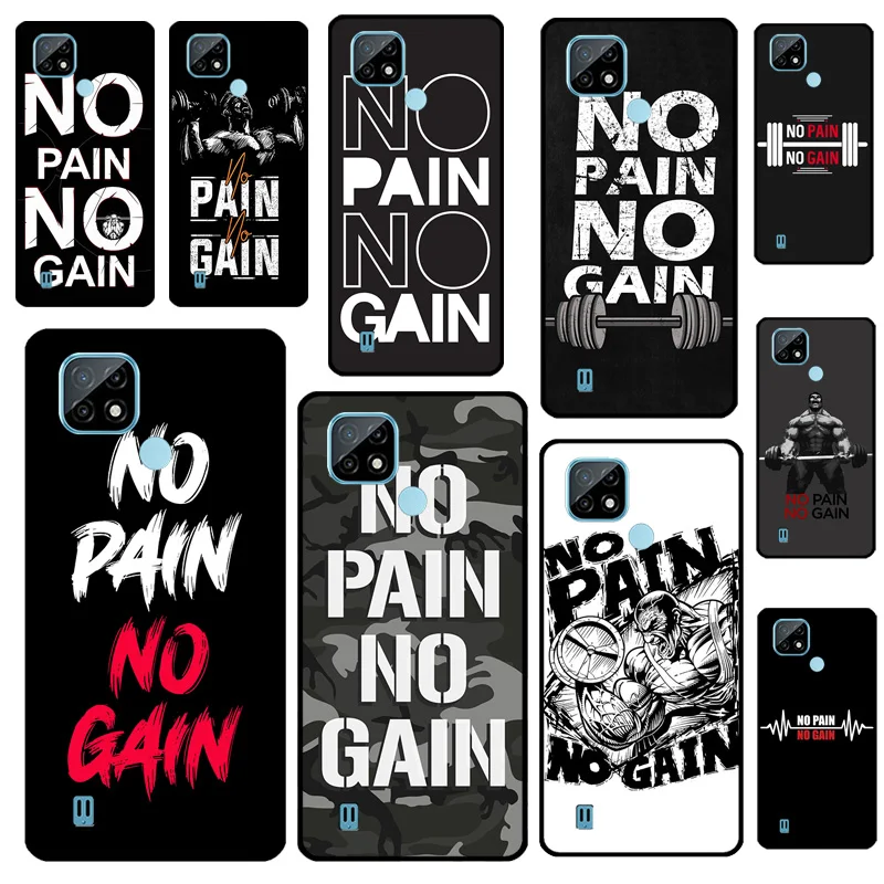 No Pain No Gain Training Per Realme Gt Neo 5 10 11 Pro Plus C55 C35 C33 C31 C30 C21Y Oneplus 11 Nord Ce 2 Lite Case