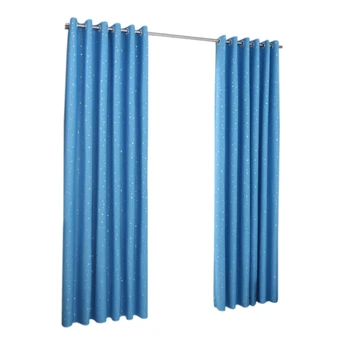

Shiny Stars Children Curtains For Kids Boy Girl Bedroom Living Room Blackout Cortinas Custom Made Drapes(sky blue)