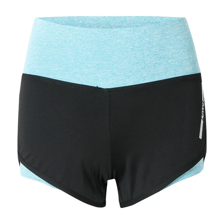 

Summer Sports Shorts Women's Fake Two-Piece Anti-Exposure Gym Shorts Wicking Breathable Stretch Yoga Pants Running