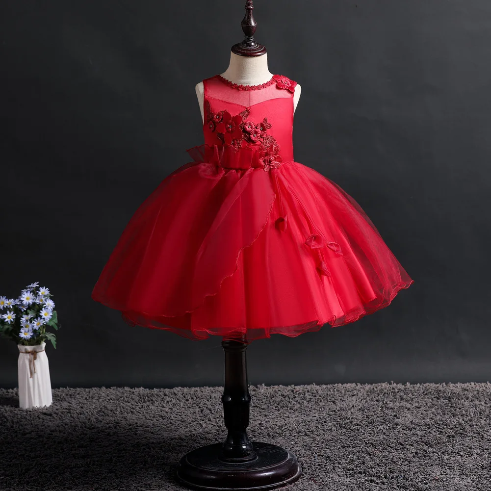 

Flower Boys/Flower Girls Wedding Dress Small CHILDREN'S Soft Veil Princess Tutu Cute Small Host CHILDREN'S DAY Performance Catwa