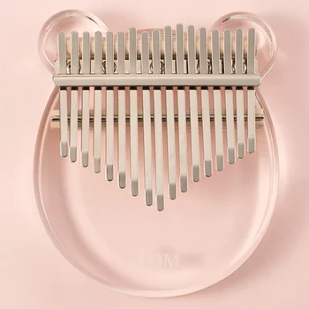 

Transparent Animal Model Kalimba Thumb Piano With 17 Keys Cartoon Cat/Bear Shape Educational Thumb Piano Toy Musical Instrument