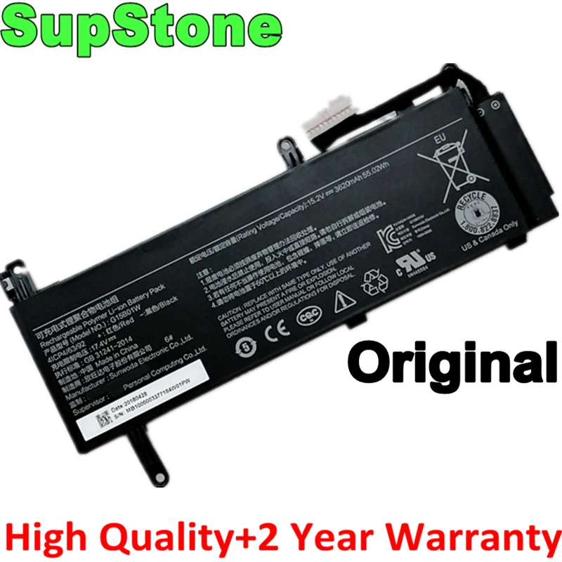 Оригинальный аккумулятор SupStone G15B01W для ноутбука Xiaomi игровой ноутбук 15 6 дюйма i5