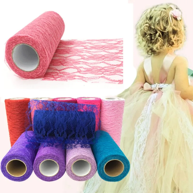 

Tulle Roll 10yards 15cm Spool Lace Wedding Decoration DIY Netting Fabric Chair Sashes Table Runner Party Supplies Baby shower.