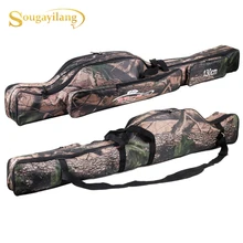 Sougayilang High Quality 1.3M Fishing Bag 2 Color Waterproof Large Capacity Bag Camouflage Nylon 3 Layers Fishing Tackle Bag