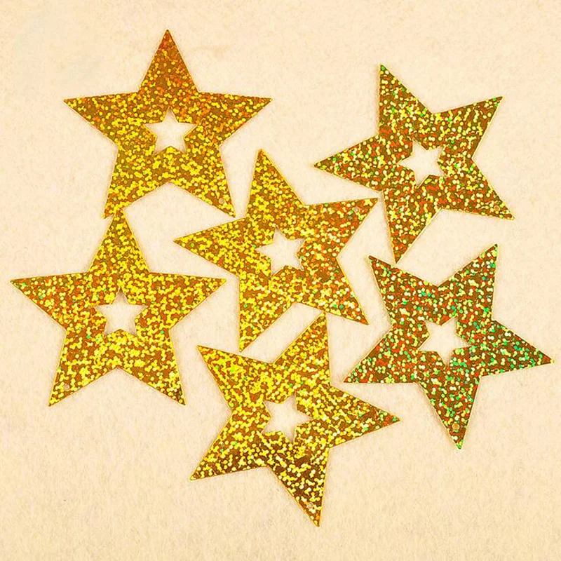 100 шт блестящие звезды картон карты подвеска в виде шара ленты Свадебные шары для