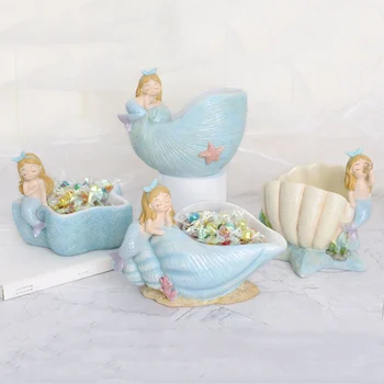 

Novel Sea's Daughter Storage Tray Garden Decorative Succulent Plant Snack Tray Lovely Flowerpot Home Decoration Accessories