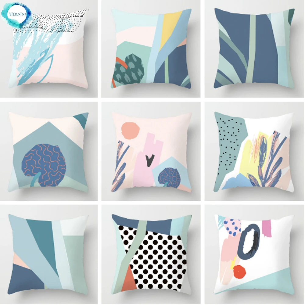 Abstract Pattern Polyester Cushion Cover Dotted Decorative Pillowcase Throw Pillow Home Decoration 45x45cm | Дом и сад