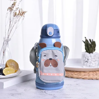 

Thermal Cup Stainless Steel Insulation Drink Bottle Portable with straw water bottle children kindergarten portable cup pf8292