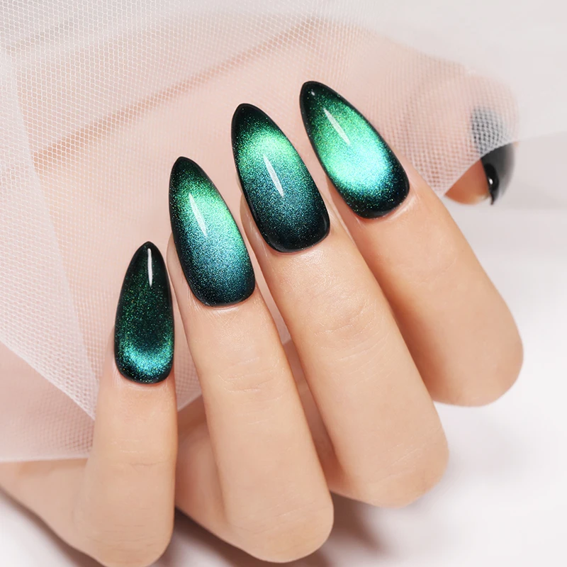 BORN PRETTY 9D Cat Eye Gel Nail Polish Chameleon Soak Off UV Gel Polish Black Base 5