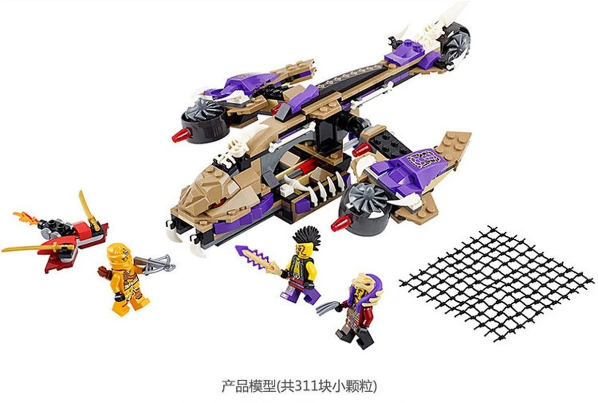 Najtaniej 10321 Ninjagoed figurki Condrai Copter atak Ninja klocki klocki zabawki modele dla dzieci kompatybilny z 70746