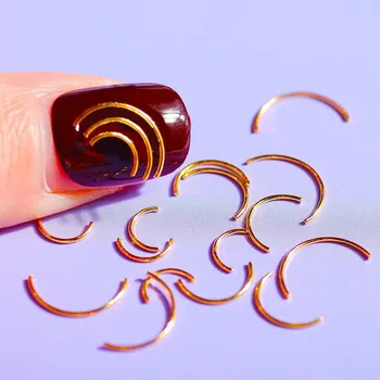 

500 Hollow Semi-circular Tubes with Japanese Nail Rivet Jewelry Nail Metal SMD Diamond Jewelry Nail Art Deco