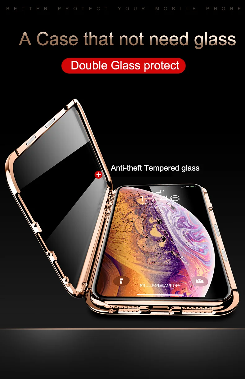 360 роскошный Магнитный чехол для iPhone 11 Pro Max, чехол из закаленного стекла для Apple iPhone X XS MAX XR 7 8 Plus 11 pro 6S Plus