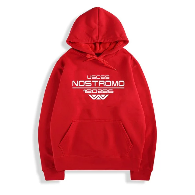 Men's Hoodies Sweatshirts USCSS Nostromo Hoody Prometheus Alien Movie Weyland Yutani Hooded Sci Fi Ripley Jumper Pullovers Coat |
