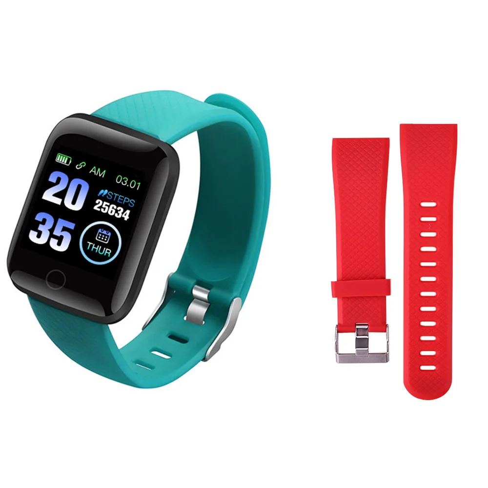 Green N Red band Rovtop D13 умные часы 116 плюс часы сердечного ритма Смарт-браслет спортивные часы Смарт-браслет умные часы Android - Цвет: Green N Red band