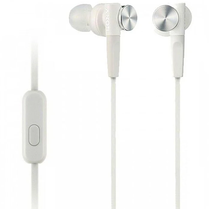 Гарнитура вкладыши Sony MDR-XB50AP 1.2м белый проводные