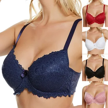 

French Style Light Weight Women Lace Bra Breathable Back Closure Adjustable Strap Soft Deep V Thin Lingerie Top