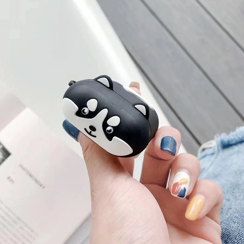 Чехол Huskie Dog для Airpods чехол зарядного бокса беспроводных наушников силиконовый