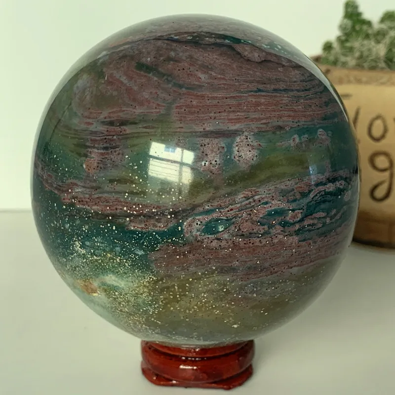 АААА + натуральный камень морской Джаспер Кристальный шар для украшения дома фэн