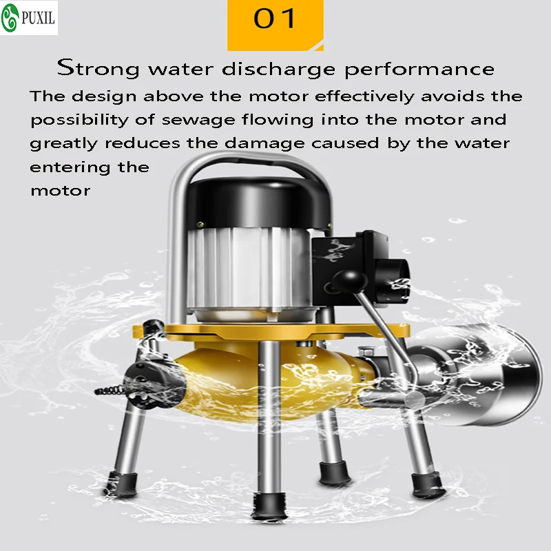 1500W GQ-180 Electric Pipe Dredging Machine Sewer