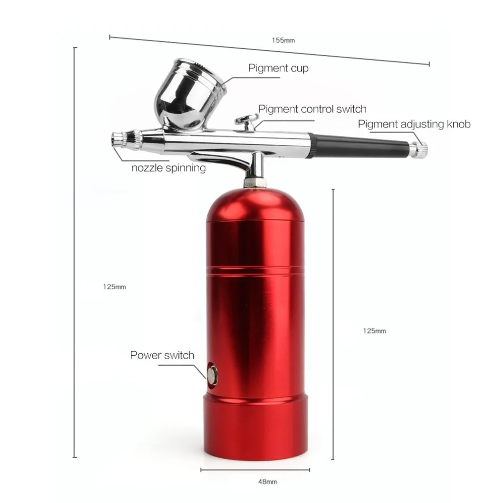 Легкий Мини Портативный Аэрограф набор распылитель насос ручка набор воздушный компрессор комплект для художественной живописи тату торт Спрей модель