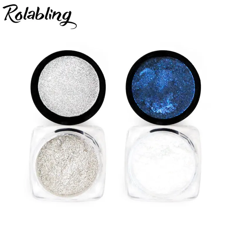2Pot/Set Strong Visual effect Magic Nail Glitter Powder Accessories Dust Nail Art Chrome Dust Nail Art Decorations Set