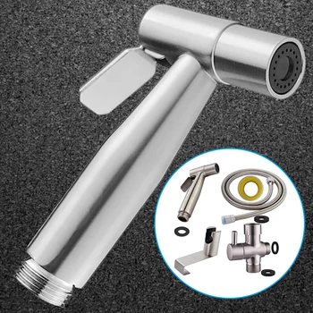 

Household Toilet Sprayer Valve Adapter With hose Set Bidet Cloth Diaper