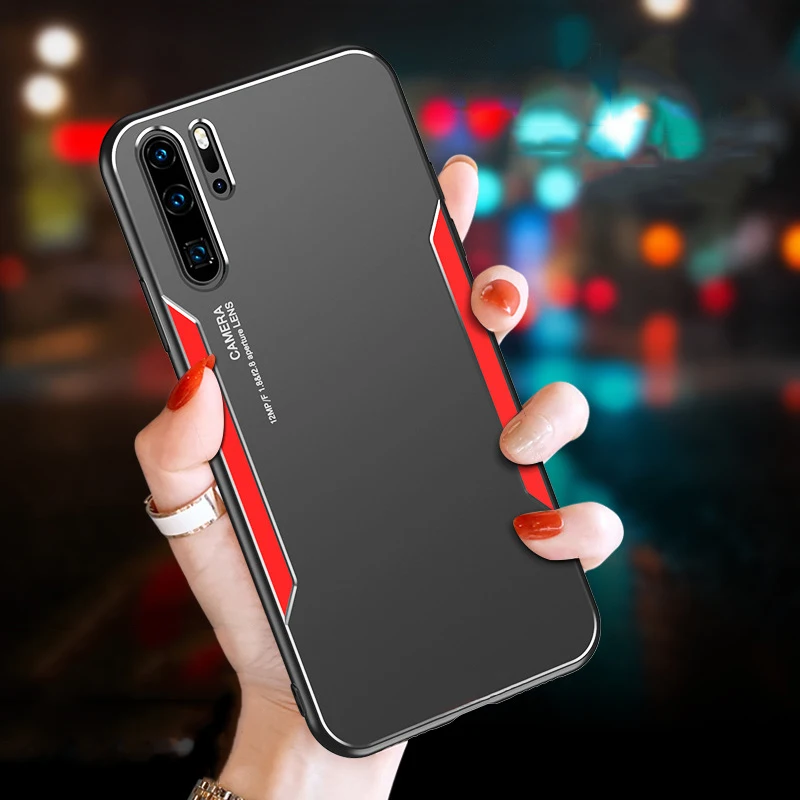 IKrsses металлический матовый чехол для задней панели ПК Huawei P30 Pro мягкий из ТПУ с