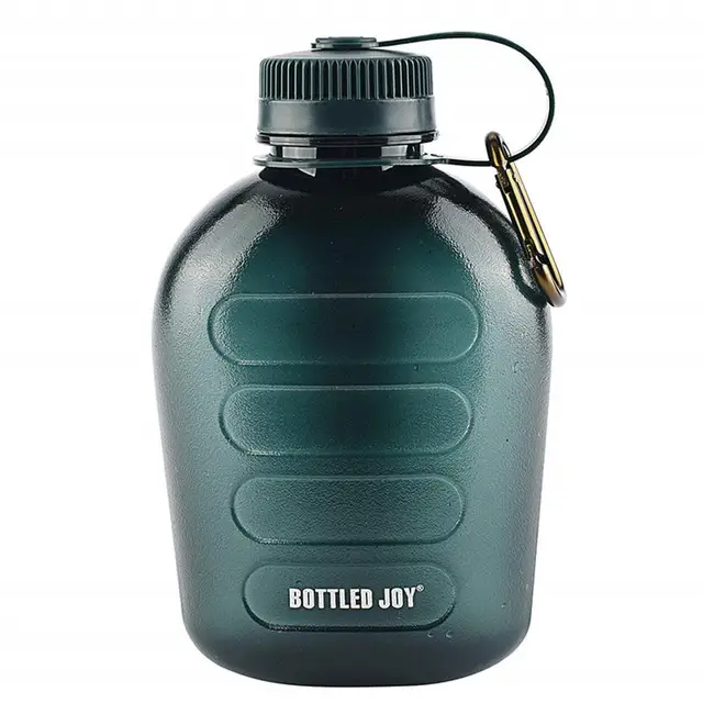 1L Army Green Plastic Sports Water Bottle Survival Kitchen And Home Kettle Outdoor Sports Water Bottle 1