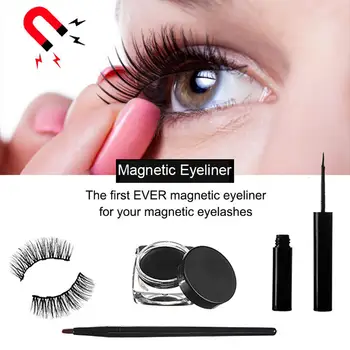 

5 Magnet Eyelash Set Magnetic Liquid Eyeliner& Magnetic False Eyelashes Set Waterproof Long Lasting Eyelash Extension