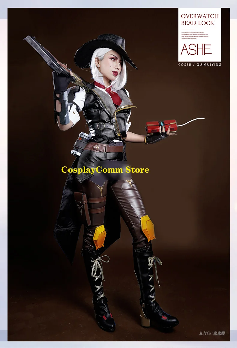 Эш Косплей Костюм Аниме Overwatch униформа|Реквизит для костюмов| |