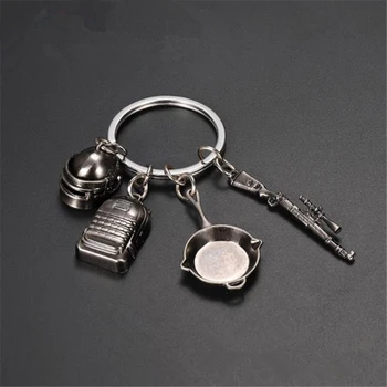 

PUBG Game Three-level head Pan Three-stage Pot Cosplay Character Props Accessories Keychain Toy Adult Child Woman Halloween