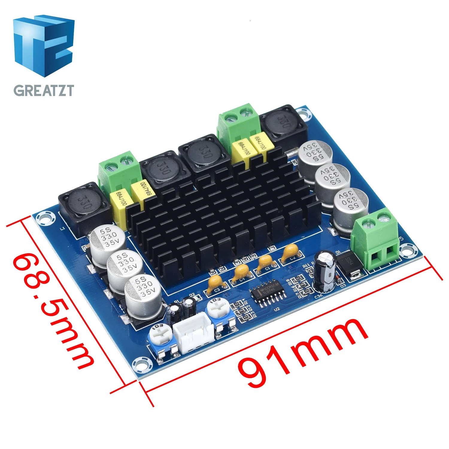 GREATZT DC 12 В 24 в 120 Вт* 2 TPA3116 D2 двухканальный цифровой усилитель мощности