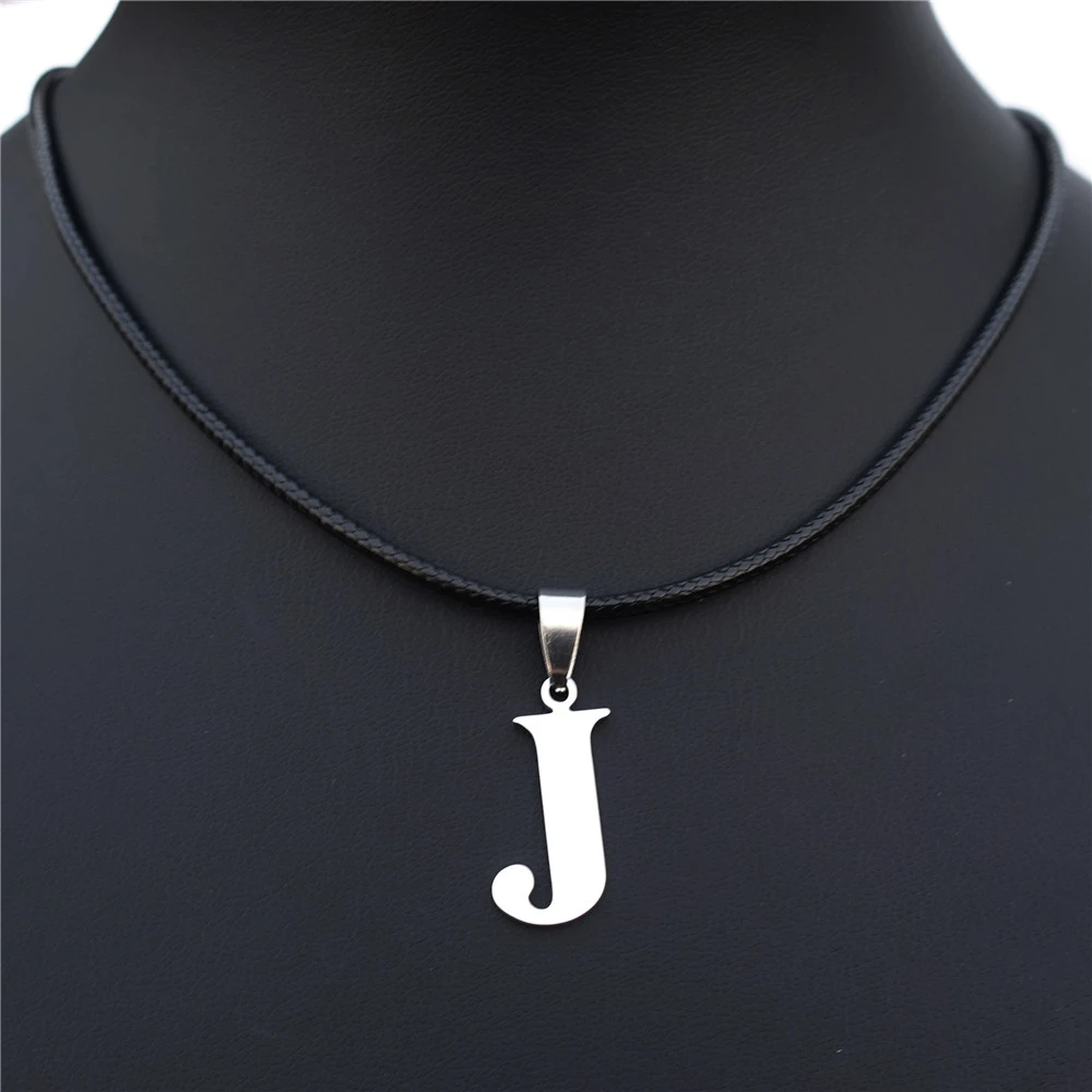 男性用ペンダント付きステンレスネックレス アルファベット文字付きジュエリー 26文字の黒いコード Necklace With Fashion Necklacenecklace Fashion Aliexpress 男性用ペンダント付きステンレスネックレス アルファベット文字付きジュエリー 26文字の黒いコード Necklace With Fashion Necklacenecklace Fashion Aliexpress
