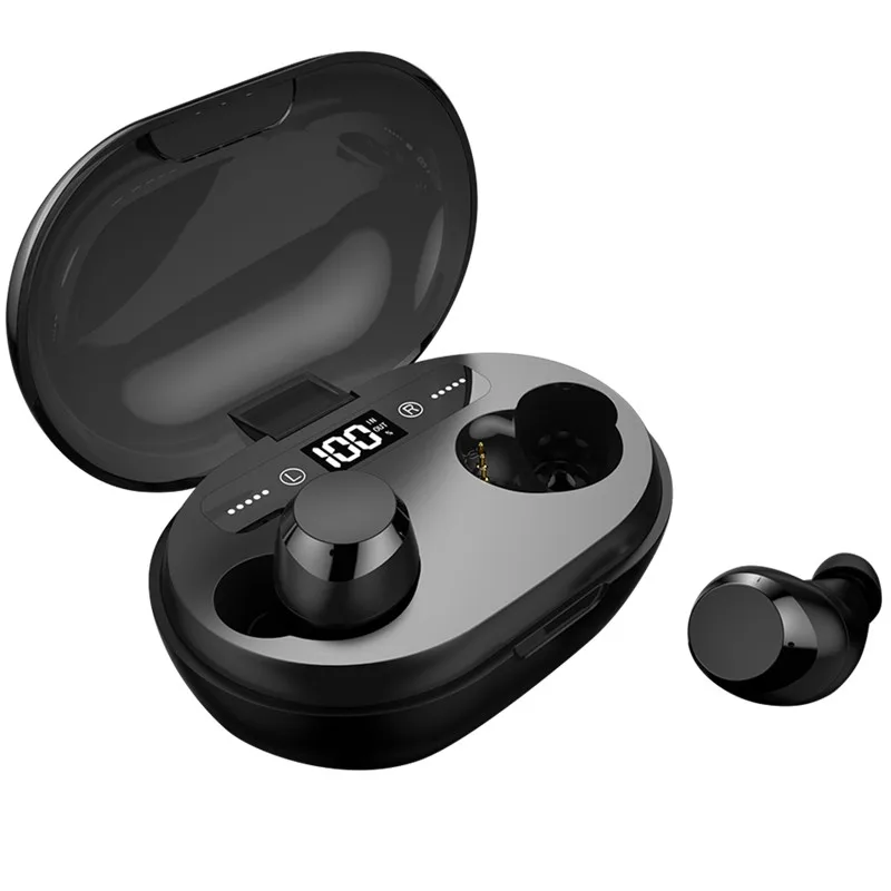 C8S мини Беспроводной Bluetooth наушники с светодиодный Мощность дисплей зарядным