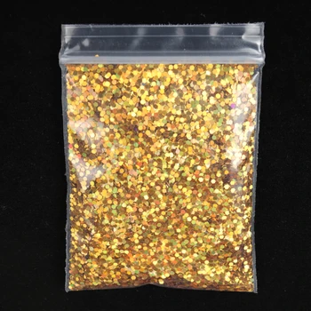 

10g/bag Holographic Nail Chunky Glitter Flakes 1MM Sparkly Hexagon Sequins Powder For Nails Gel Manicure 3D Nail Accessories