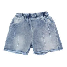 Детские джинсовые шорты новые летние джинсы для девочек модные детские джинсы из чистого хлопка прямые продажи от производителя