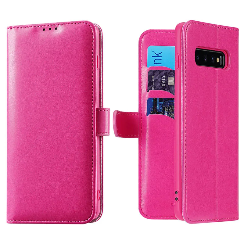 Чехол-книжка с бумажником для samsung S10+ Note 10+ Plus, Мягкий защитный чехол с подставкой и отделением для карт, чехол для смартфона - Цвет: Rose For S10