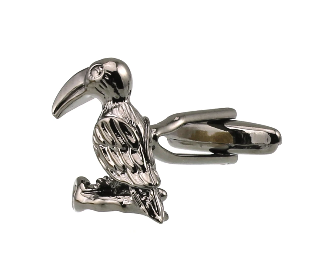 Men's Cuff Links Woodpecker Black Cufflinks M4397 | Украшения и аксессуары