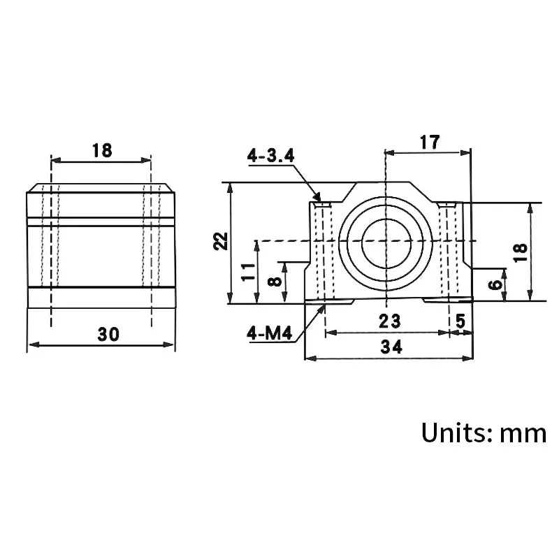 SCS8UU 8mm Linear motion ball slide units bearing block Al Rail guide shaft CNC