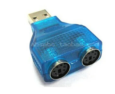 USB к PS/2 двойная USB девайся с двойным Порты и разъёмы PS/2 клавиатуры переходник для мыши с чипом
