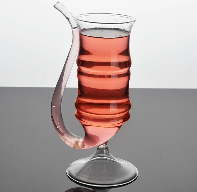 Оригинальность прозрачная стеклянная чашка ВАСО коктейль красное вино стеклянный фильтр Тип чашки бар личность бокал вина Ресторан напиток чашка