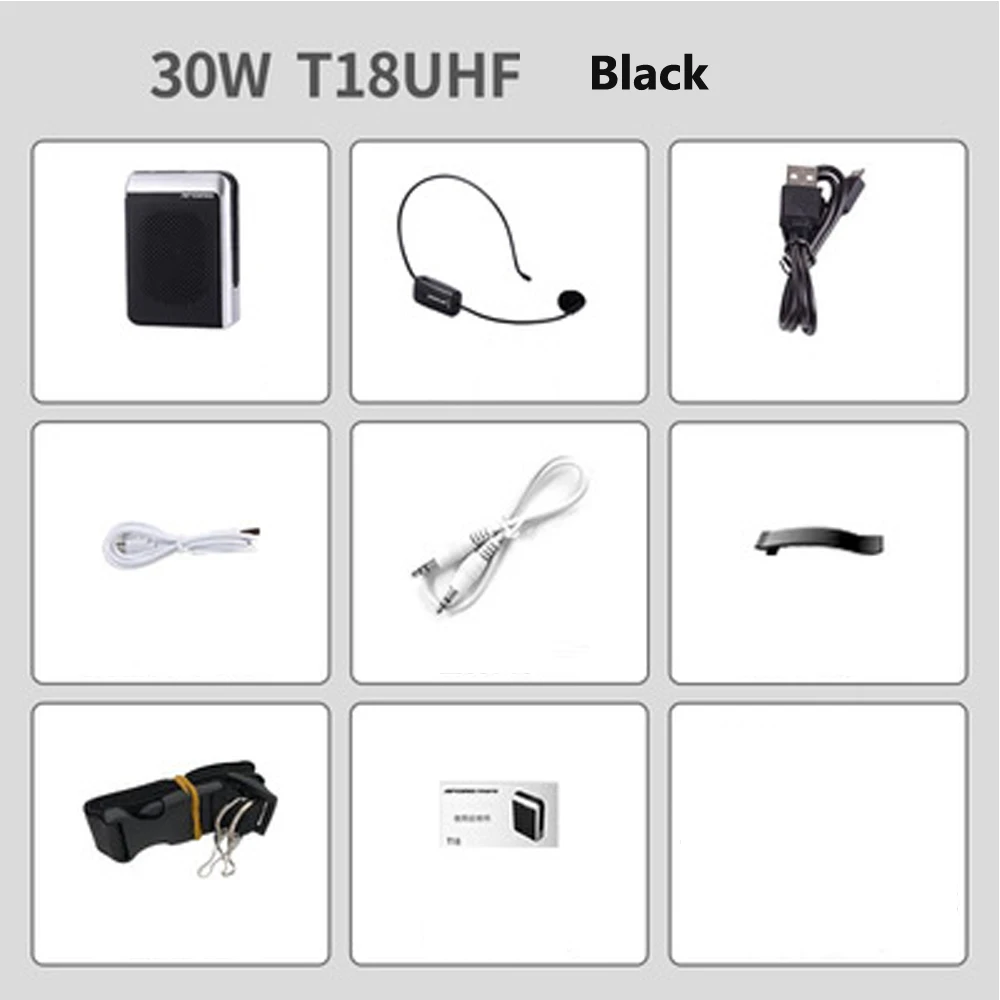مكبر صوت لاسلكي مع ميكروفون ، مكبر صوت 30 واط ، UH...