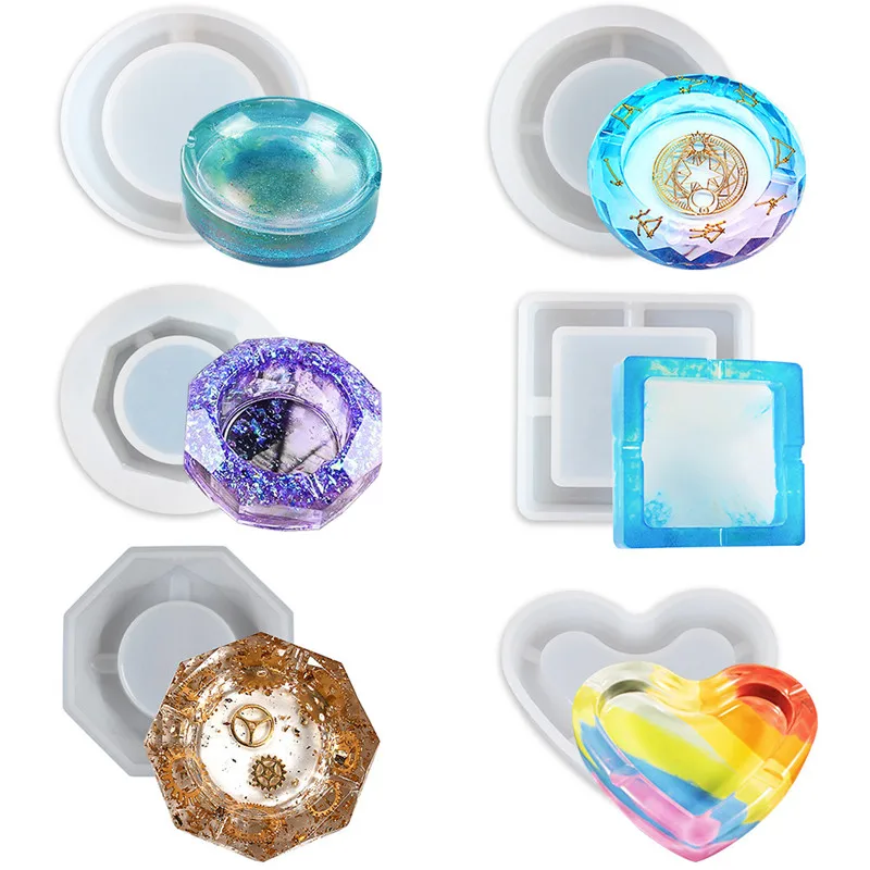 SNASAN Ashtray storage box Silicone Mold jewelry making Resin Mould handmade DIY mould epoxy resin molds Ornaments |