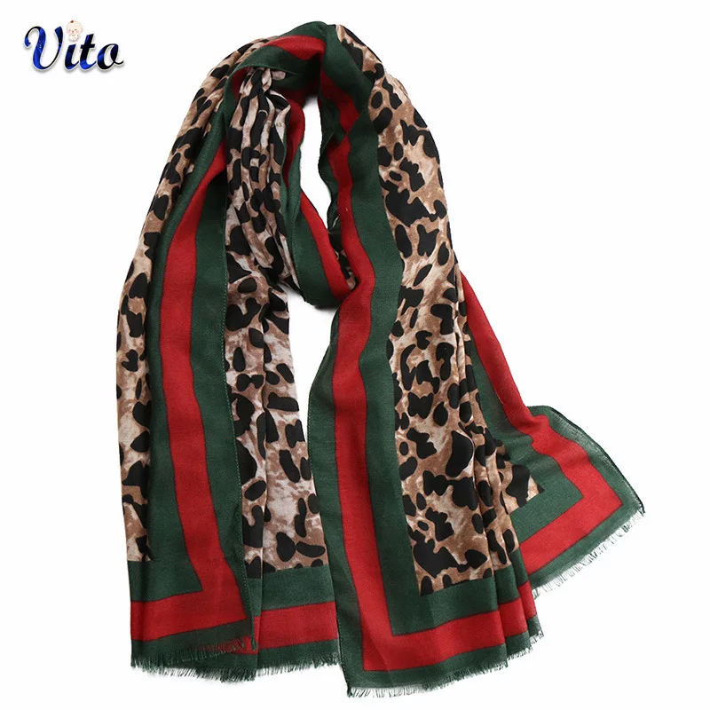 

Women Printe Leopard Hijab Scarf Shawls Muslim Winter Scarves Wrap Turdan Headband Scarves Pashmina