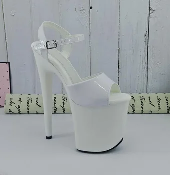 

Women's Super high Heels Night Club Pumps high-heeled Patent Leather Single Shoes Shallow Mouth Stiletto my