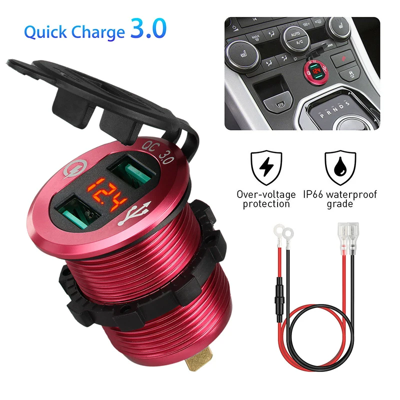 12V~ автомобильный прикуриватель с двумя usb-разъемами, зарядное устройство, розетка-разделитель, адаптер питания