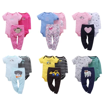 

2020 Summer Newborn Baby Clothing Set Cotton Body bebe Short Sleeve Toddler Jumpsuits New Baby Girl Clothes ropa para bebe Body