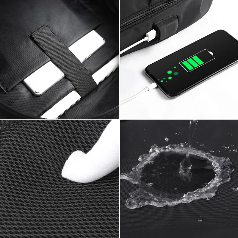 MOYYI рюкзак с зарядкой через usb, школьные сумки для 15,6 дюймового ноутбука, мужские рюкзаки высокого качества с карманами из ткани Оксфорд по выгодной цене